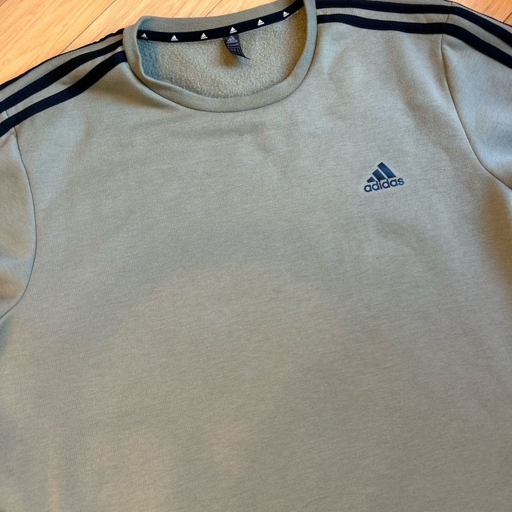 Adidas Men's Crewneck Long Sleeve Sweatshirt - Picture 5 of 7